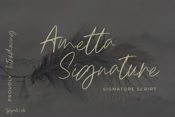 Ametta Signature Script for Elegant Handmade Designs