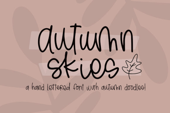 Autumn Skies: A Whimsical Script Font for Creative Projects