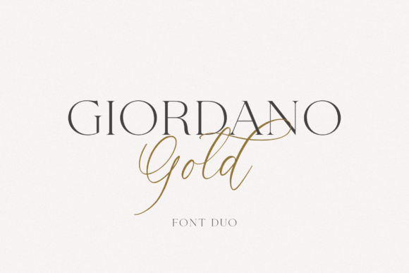 Giordano Gold: A Premium Script and Serif Duo