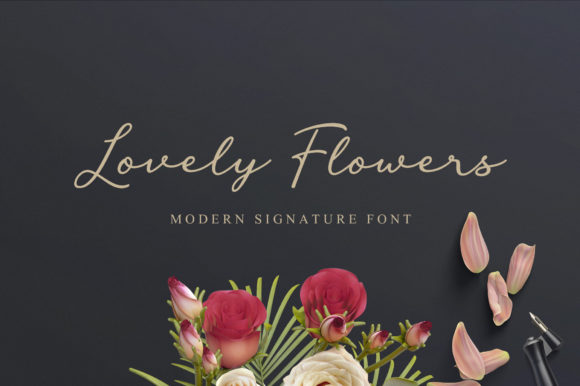Lovely Flowers: A Balanced Script Font for Editorial Design