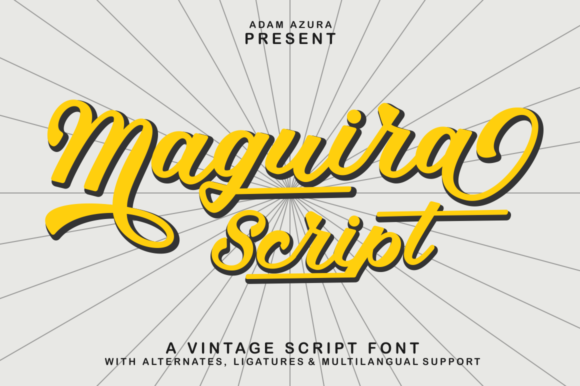 Maguira Script: A Bold Retro Font for Business