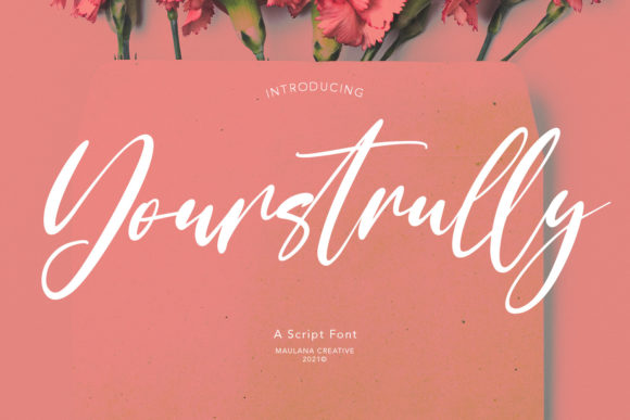 Yourstrully Script: A Romantic Font for Digital Brands
